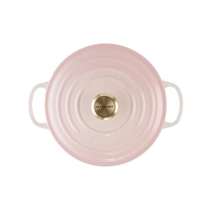 圓形琺瑯鑄鐵鍋 18厘米 Shell Pink (淺金色鍋蓋頭) image number 3