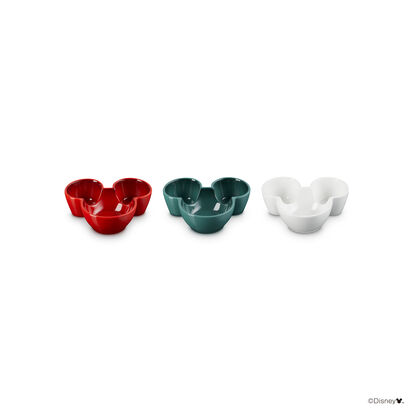 Mickey Mouse陶瓷小盤3件裝 (White/Cherry Red/Artichaut) image number 2