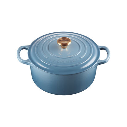 Round Casserole 18cm Chambray (Gold Knob) image number 1