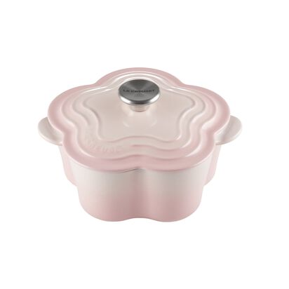 Flower Shaped Casserole 20cm Shell Pink image number 0