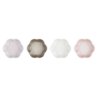Set of 4 Flower Mini Dish 11cm (Shallot/Nutmeg/Cotton/Shell Pink) image number 3