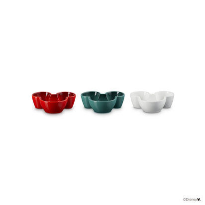 Mickey Mouse Set of 3 Mini Dish (White/Cherry Red/Artichaut) image number 1