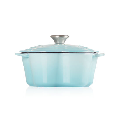 Flower Shaped Casserole 20cm Purist Blue image number 2