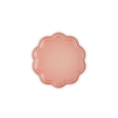 花邊陶瓷碟 22厘米 Salmon Pink image number 0