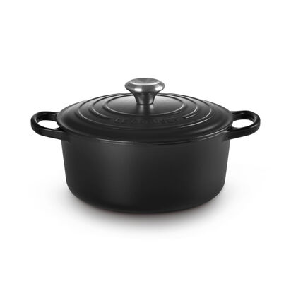 Round Casserole 24cm Matte Black (Black Interior) image number 0