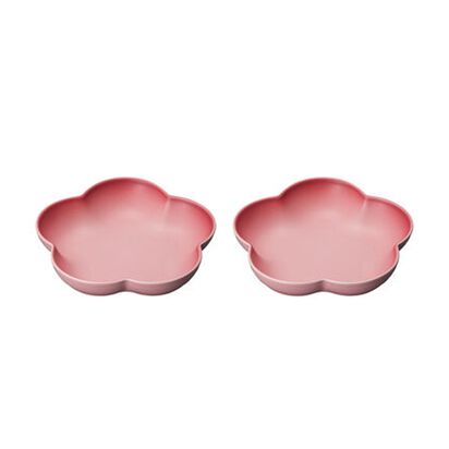 Set of 2 Medium Flower Dish Pale Rose image number 0