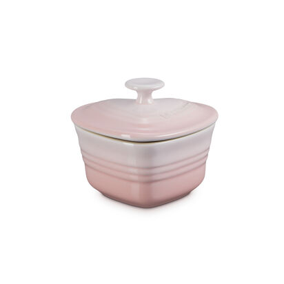 Small Heart Ramekin with Lid 180ml Shell Pink image number 1