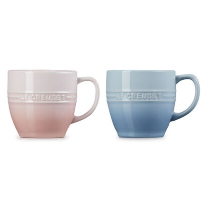Set of 2 Coffee Mug 350ml (Shell Pink/Coastal Blue) image number 2
