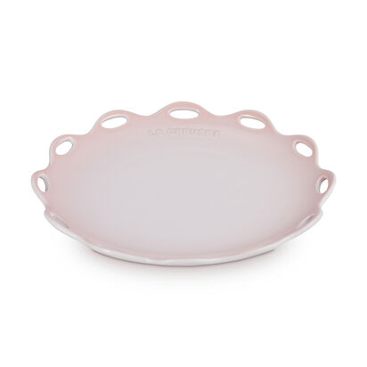 Fleur Lace Round Plate 25cm Shell Pink image number 1