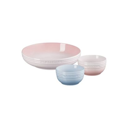 Bridal Tableware Set (Round Dish + 2 Rice Bowls)