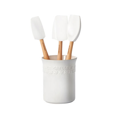 Fleur Utensil Crock 1.1L with Set of 3 Spatulas