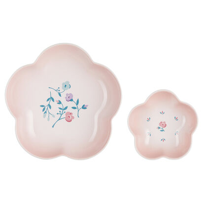 Petite Fleur Flower Dish Set 12/20cm Shell Pink