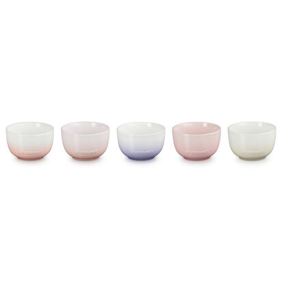 Set of 5 Sphere Bowl 11cm Shell Pink/Powder Pink/Powder Purple/Milky Pink/Meringue image number 0