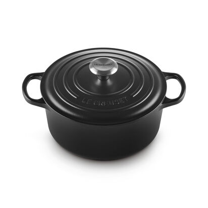 Round Casserole 24cm Matte Black (Black Interior) image number 1