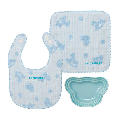 嬰兒圍巾、手帕及小熊碟套裝 Pastel Blue image number 0