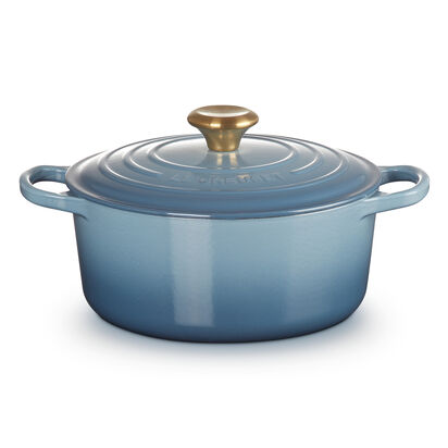 Round Casserole 24cm Chambray (Gold Knob) image number 0