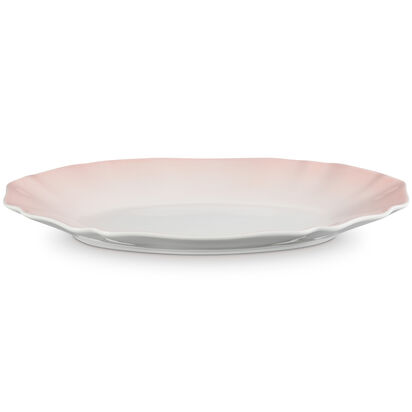 Elegant Frill Oval Plate 32cm Powder Pink image number 2