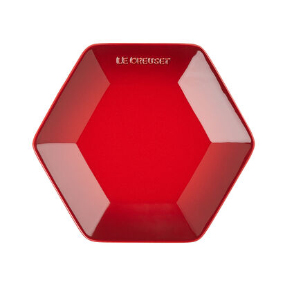 Hexagon Plate 26cm Cerise