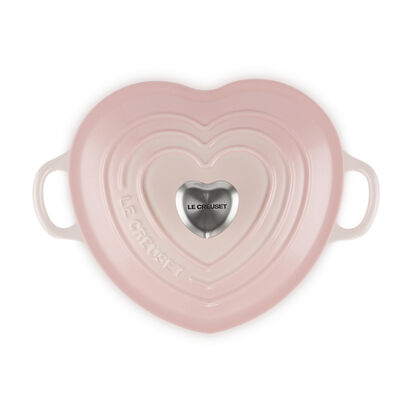 Heart Shaped Casserole with Heart Knob 20cm Shell Pink image number 3