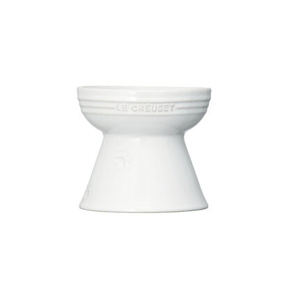Footed Pet Bowl White image number 0