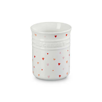 Utensil Crock 1L with Heart Decal White image number 0