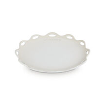 Fleur Lace Round Plate 25cm Meringue