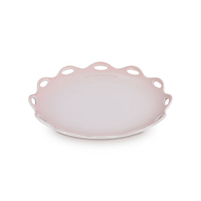 Fleur Lace Round Plate 25cm Shell Pink image number 28