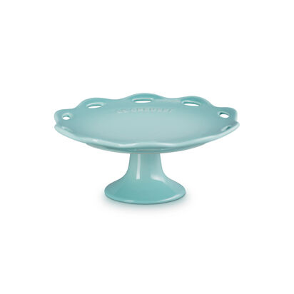 Fleur Lace Cake Stand 17cm Sage image number 0