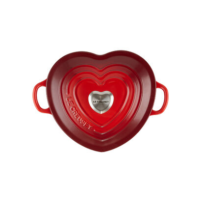 Heart Shaped Casserole with Heart Knob 20cm Cerise image number 1