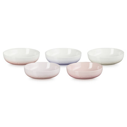 Sphere 陶瓷圓盤5件裝 18厘米 Shell Pink/Powder Pink/Powder Purple/Milky Pink/Meringue
