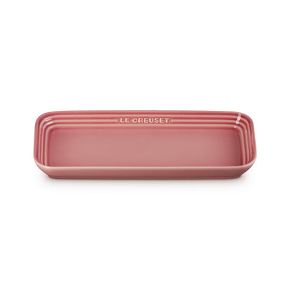 Rectangular Plate 25cm Rose Quartz image number 1