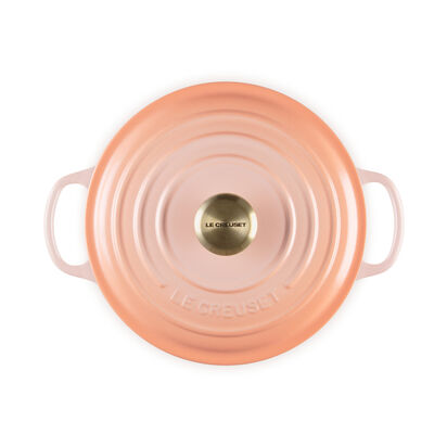 Round Casserole 20cm Pêche (Light Gold Knob) image number 3