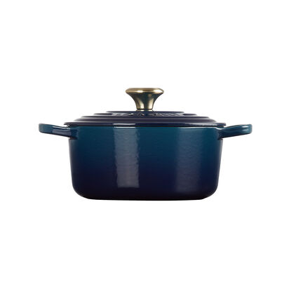 Le Creuset Cocotte Every Rice Pot 18cm-20cm Agave Blue Light Gold Knob